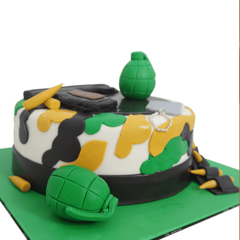Military/Camouflage Themed Cake