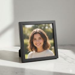 Black 4x6 Picture Frame - Wood Finish for Table or Wall