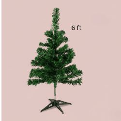 6 Feet Green Christmas Tree - Perfect Festive Gift for Home