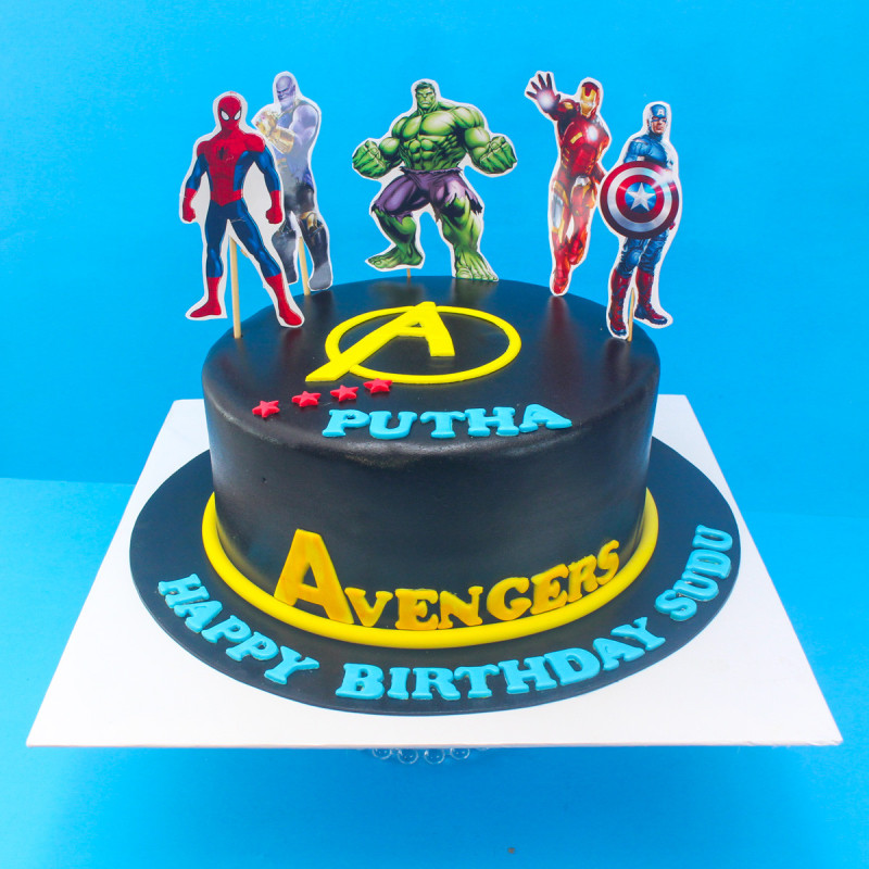 Avengers Birthday Cake (1.5kg) - Personalized Delivery in Sri Lanka