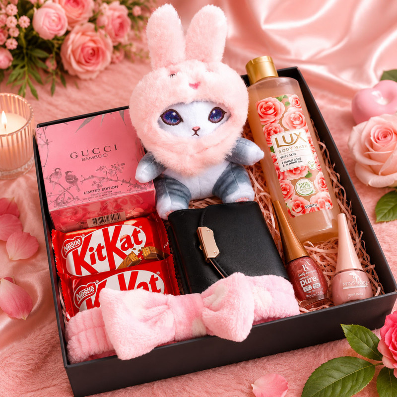 Pink Velvet Princess Box – Luxury Gift Hamper for Her Sri Lanka