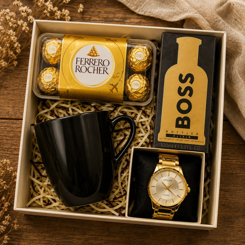 Luxury Men’s Watch & Perfume Gift Box – Premium Gift Hamper Sri Lanka