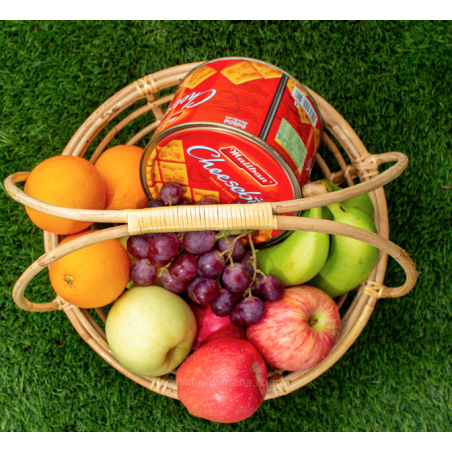 Fresh Fruit & Maliban Cheesebits Gift Basket | imogifts