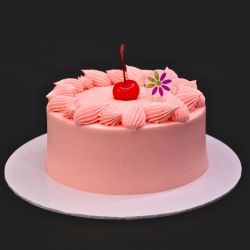 Pink Cherry Buttercream Birthday Cake