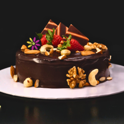 Rich Chocolate Nut Cake for Birthday - Imogifts