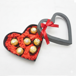 Ferrero Rocher heart-shaped box