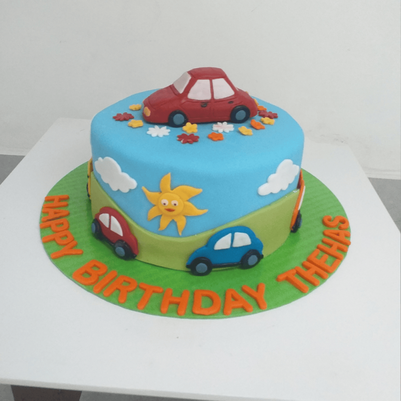 Little Driver's Car Adventure Cake